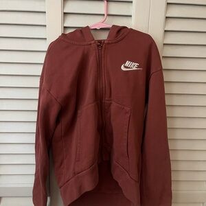 Nike Burgundy Full-Zip Hoodie